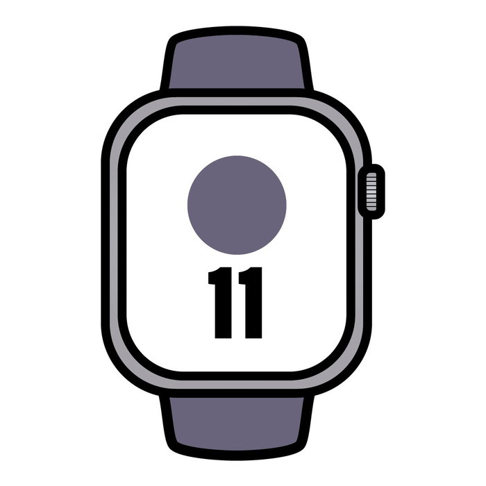 Apple Watch Series 11 GPS 46mm Plata con Correa Deportiva Niebla Púrpura S/M Apple Watch Series 11 GPS 46mm Plata con Correa Deportiva Niebla Púrpura S/M